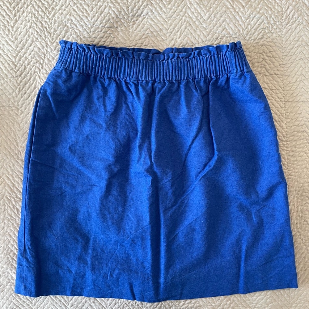 EUC blue JCrew skirt with pockets linen